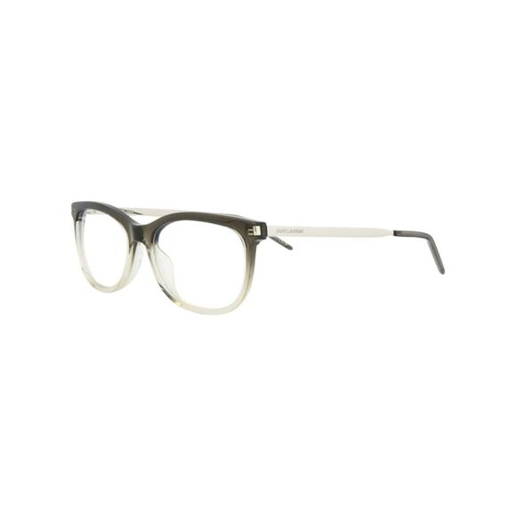 Saint Laurent Round-Frame Acetate Optical Frames Grey Womens - Picture 2 of 6